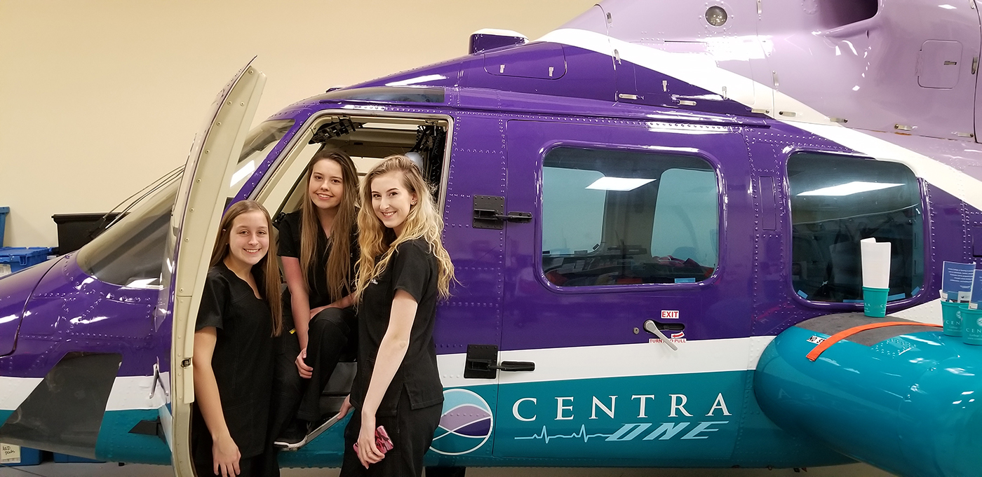 Centra One Helicopter with EMT ladies