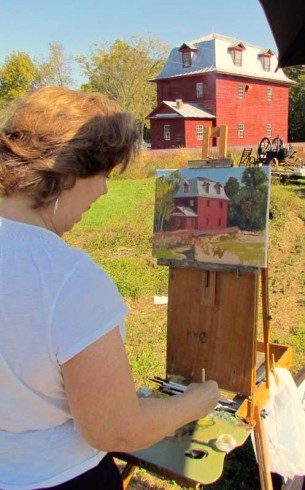 Lady Painting Big Otter Mill