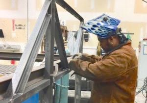 A Welder at a Bedford County Company